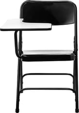 NPS Tablet Arm Folding Chair, Right Arm, Black Pack of 2